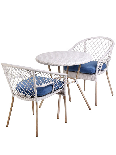 Мебель садовая стол, 71х71 см, 2 стула, 60х65х82, C010208