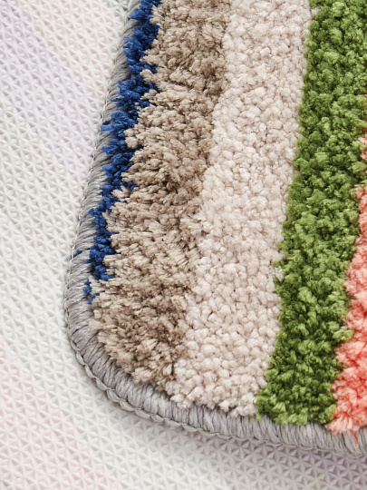 Коврик для ванной 0.38х0.58 м, полиэстер, многоцветный, Silvano, Y4-11484