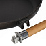 Сковорода чугун, 28 см, Гардарика, 0128, черная, съемная ручка, с деревянной ручкой, индукция - фото 8