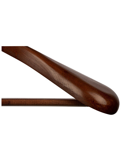 Вешалка-плечики для одежды, 45 см, дерево, костюмная, темно-коричневая, Рыжий кот, 107914