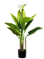 Дерево искусственное декоративное в кашпо с цветком, 95 см, Y4-4928