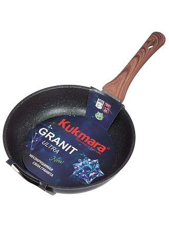 Сковорода литой алюминий, 24 см, антипригарное покрытие, Kukmara, Granit Ultra, синяя, сгг240а
