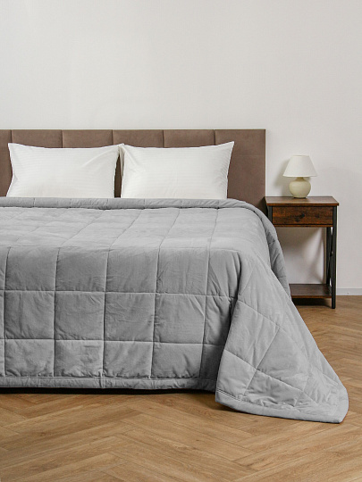 Покрывало евро, 240х260см, 100%пэ, Silvano, Аврора, серое