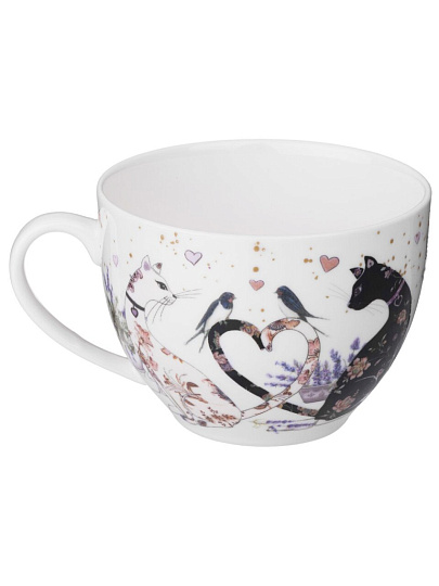 Набор чайный фарфор, 12 предметов, на 6 персон, 275 мл, Lefard, Лавандовые коты, 425-173, подарочная упаковка