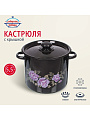 Кастрюля эмалированная сталь, 5.5 л, крышка сталь, цилиндрическая, Сибирские товары, С1617.36/С1617.13СГ, в ассортименте