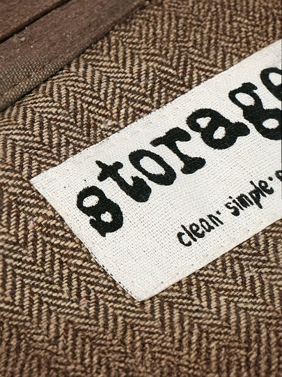 Корзина для белья, 40х50 см, цилиндрическая, полиэстер, коричневая, Y6-6566