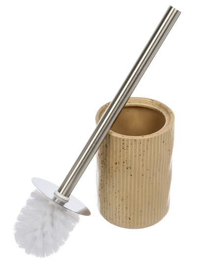 Ерш для туалета напольный, керамика, бежевый с краплением, Y4-9839