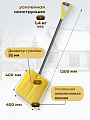 Лопата для снега пластик, с алюминиевой планкой, 400х400х1300 мм, черенок стальной, тулейка 32 мм, Цикл, Варяг Expert, 9263-00 - фото 2
