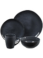 Сервиз столовый керамика, 16 предметов, на 4 персоны, Jewel, Графит, ПС0039-65