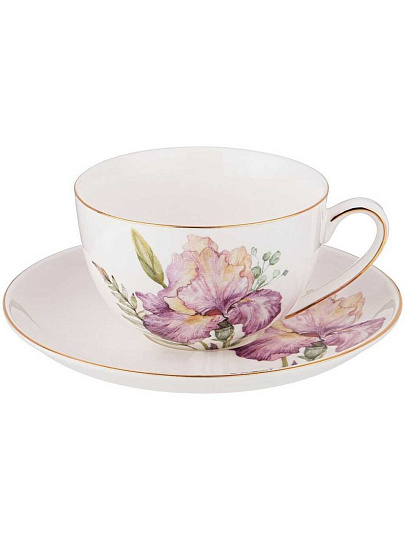 Чайная пара фарфор, 2 предмета, на 1 персону, 280 мл, Lefard, Irises, 590-332