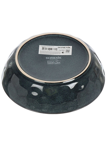 Тарелка суповая, керамика, 20 см, круглая, Stone Midnight, Domenik, DMD283