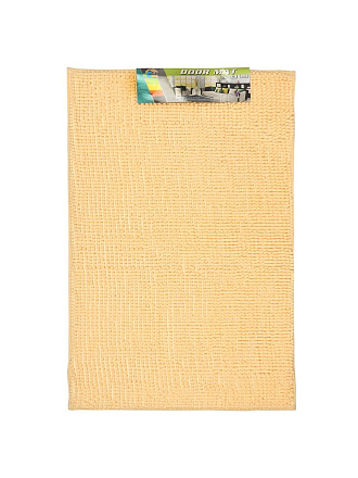 Коврик для ванной, антискользящий, 0.6х0.9 м, полиэстер, молочный, Макарон, AI-2303002