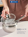 Ковш нержавеющая сталь, 1.9 л, крышка стекло, металлическая ручка, индукция, Daniks, Классика, SD-16S - фото 6