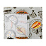 Полотенце кухонное махровое, 50х30 см, 310 г/м2, 100% хлопок, Фастфуд, серое, Китай, м1189_11 - фото 2