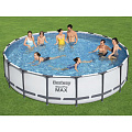 Бассейн каркасный Bestway, 549х122 см, Steel Pro Max, 56462, фильтр-насос, лестница, тент, 23062 л - фото 8