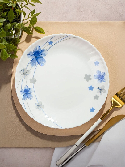 Тарелка десертная, стеклокерамика, 19 см, круглая, Вуаль, LHP75