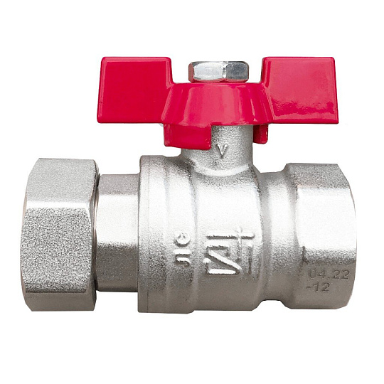 Кран для бытовых приборов, 3/4&quot;, г-г, латунь, с накидной гайкой, прямой, STI