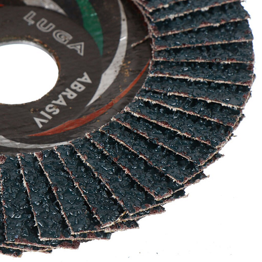 Круг лепестковый торцевой КЛТ1 для УШМ, LugaAbrasiv, диаметр 125 мм, посадочный диаметр 22 мм, зернистость ZK24, шлифовальный