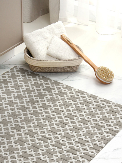 Коврик для ванной, антискользящий, 0.8х15 м, вспененный ПВХ, Вилина, Виктория, V24SL