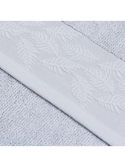 Полотенце банное 70х140 см, 100% хлопок, 500 г/м2, Перо, Silvano, серо-голубое, Узбекистан