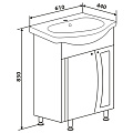 Тумба Doratiz, Лиза, 60 см, 2 двери, Элегия 60, 9912.003 - фото 5