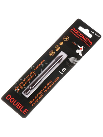 Сверло по керамограниту, керамике и стеклу, Росомаха, диаметр 8х78 мм, шестигранник, 720008