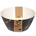 Салатник бамбук, круглый, 25х12 см, Черный мрамор, Y4-3192