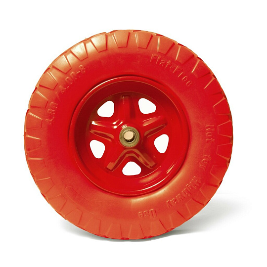 Колесо для тачки полиуретан PU, 4.80/4.00-80, втулка D16 мм