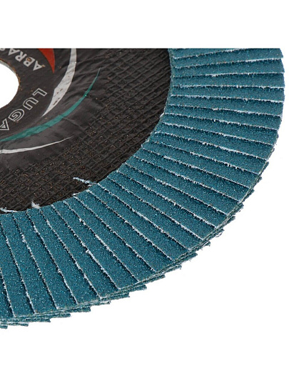 Круг лепестковый торцевой КЛТ1 для УШМ, LugaAbrasiv, диаметр 180 мм, посадочный диаметр 22 мм, зернистость ZK60, шлифовальный