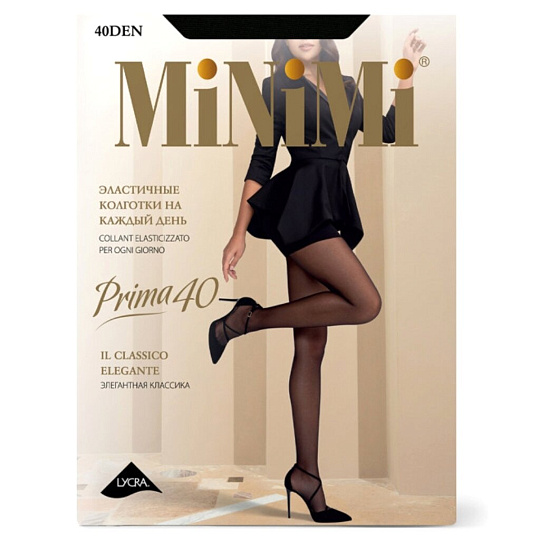 Колготки Minimi, Mini Prima, 40 DEN, р. 2, nero/черные, шортики