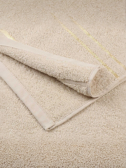 Полотенце банное 50х90 см, 100% хлопок, 420 г/м2, Азия, Silvano, песочное, Узбекистан