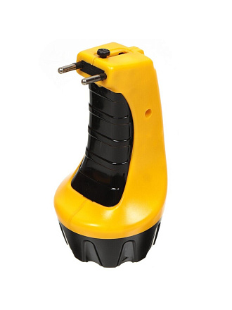 Фонарь ручной, встроенный аккумулятор, зарядка от сети 220 В, пластик, черно-желтый, 4 LED, 2Вт, SPE17194-1