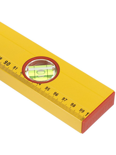 Уровень алюминий, 1000 мм, 3 глазка, линейка, желтый, Bartex, HJ-88D