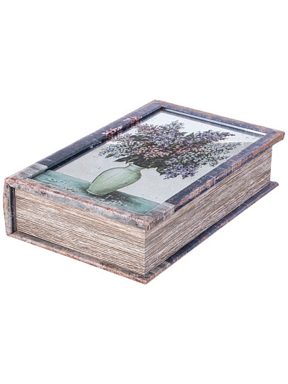 Шкатулка-книга для украшений, МДФ, стекло, 27х18х7 см, Lefard, 94-203