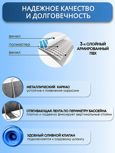 Бассейн каркасный Bestway, 412х201х122 см, Power Steel Rectangular, 56722BW, фильтр-насос, лестница, 8124 л