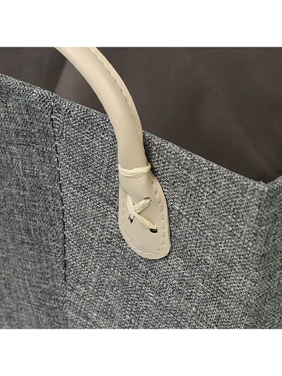 Корзина для хранения, 31х21х16 см, прямоугольная, серая, с ручками, A290098