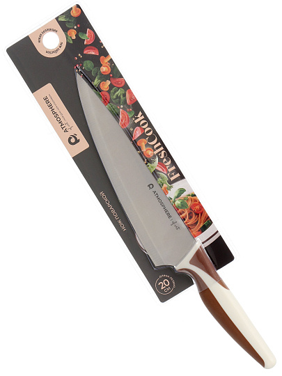 Нож кухонный Atmosphere, FreshCook, поварской, нержавеющая сталь, 20 см, нейлон, AT-K4316