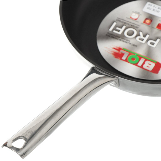 Сковорода алюминий, 24 см, антипригарное покрытие, Биол, Профи, 2413Н