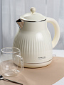 Чайник электрический RasheL, R-450-20, кремовый, 2 л, 1800 Вт, скрытый нагревательный элемент, нержавеющая сталь