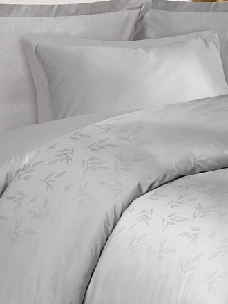 Постельное белье 2-сп, пр215х240, 2н50х70, 2н70х70, п175х210, Mona Liza, сат-жак, Royal Листья сильвер