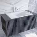 Тумба подвесная с 2 ящиками, 600х450х460, Бетон Арья, TOPPUS, 9711.027 - фото 2