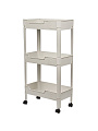 Полка универсальная, пластик, 3 секции, 38.5х21х70.5 см, на колесах, Y4-9243