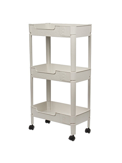 Полка универсальная, пластик, 3 секции, 38.5х21х70.5 см, на колесах, Y4-9243