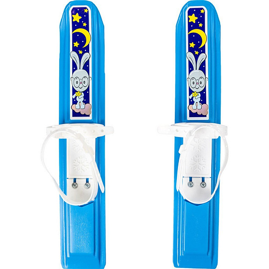 Лыжи мини, 47 см, мягкое крепление, пластик, в сетке, в ассортименте, Юниор