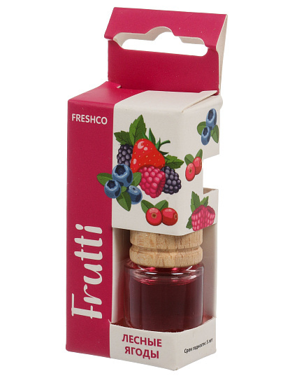 Ароматизатор в машину подвесной, бочонок, Freshco, Frutti Лесные ягоды, AR1FF004