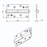 Петля накладная Trodos, 110х65х2.3 мм, левая, ПН1-110 (А), 611095, полимерное покрытие - фото 2