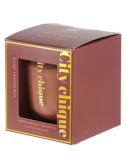 Свеча декоративная ароматизированная, 7х7х8 см, в банке, воск, аромат Сандал, A330103