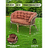 Мебель садовая Мальдивы, коричневая, стол, 2 кресла, 1 диван, подушка коричневая, AI-1808001 - фото 16