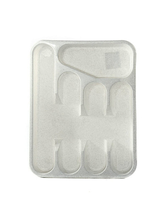 Лоток для столовых приборов 33.5x4.8x26 см, белый, Idea, М1140