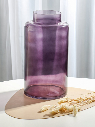 Ваза стекло, настольная, 34.5х19 см, Evis, Баклажан, 2875